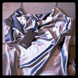 HUDSON Cowl Neck Velvet Cami Spaghetti Strap